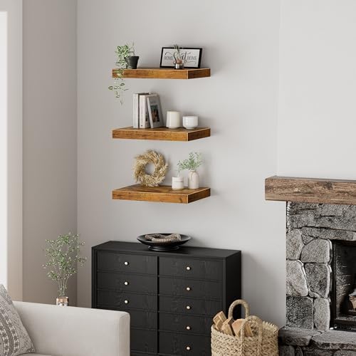QEEIG 10" Deep Floating Projector Shelves Under TV Shelf - Image 5