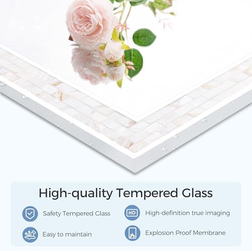 Tanmicoshomy 30 x 36 Inch White Bathroom Rectangle Mirror - Image 6