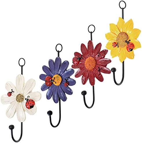 GDYOOSHOW Decorative Hooks Coat Hanger Flower Key Holder Metal Hook by GDYOOSHOW
