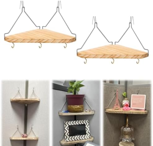 2 Pack Fabric Wall Wooden Wall Cubicle Corner Shelf by UPABLUNSO