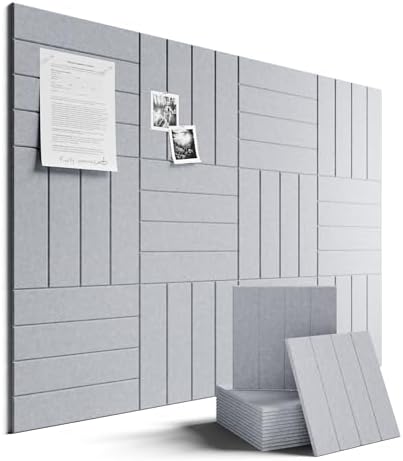 Fluxynara Felt Bulletin Board & Cork Board Alternative, Soft Gray by FLUXYNARA
