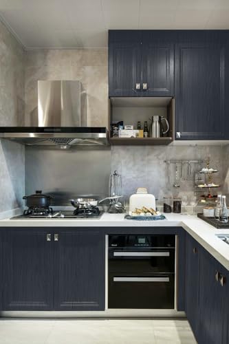 Dark Blue Contact Paper Peel and Stick Self Adhesive Wood Grain Wallpaper - Image 5