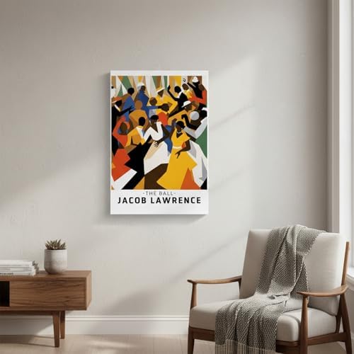 Black People Canvas Wall Art Afro Art Colorful Party Poster 16x24 IN Framed - Image 3