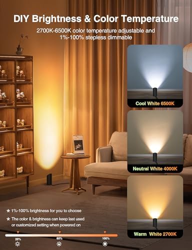 SUNVIE 5W Smart Floor Can Light Dimmable Uplights Indoor - Image 4