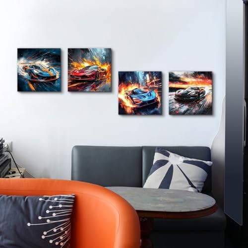 Colorful Lamborghini Wall Art Abstract Car Posters - Image 6