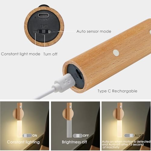 Montford Battery Operated Wall Sconces, Motion Sensor Night Light Magnetic Wall - Image 4