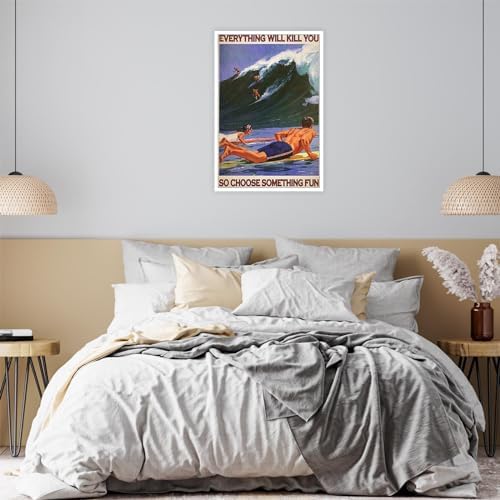 Enveable Retro Hawaii Surfing Fun Poster Summer Tropical Beach Hawaiian Island - Image 3