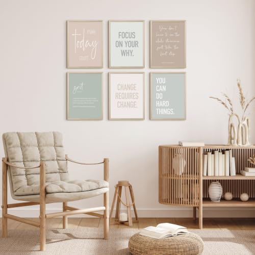 Office Wall Art Inspirational Motivational Canvas Wall Decor Pastel Office - Image 5