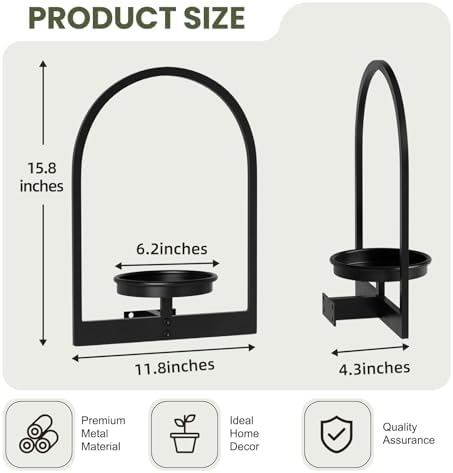 Plant Shelves for Wall Set of 2, Hanging Planter for Indoor Plant Stand Plants - Image 3