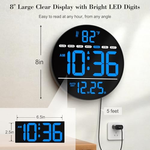 WallarGe Electric Large Digital Wall Clock - Image 2