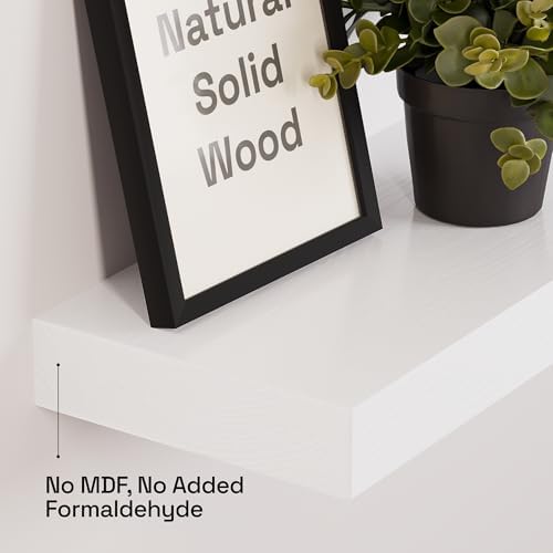 Solid Wood Floating Shelves for Wall 30 Inches Long - Image 4