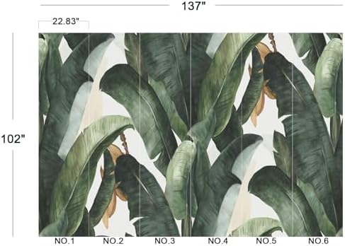 Tropical Watercolor Green Banana Leaves Wallpaper Peel Stick - Image 5