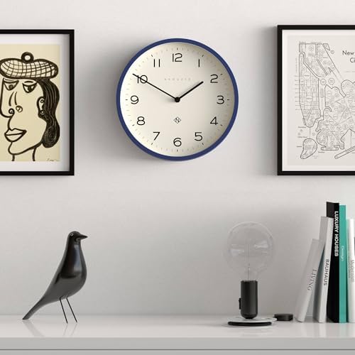 NEWGATE® Number Four Echo wall Clock | Modern Round Clock | 12" | Midnight Blue - Image 2