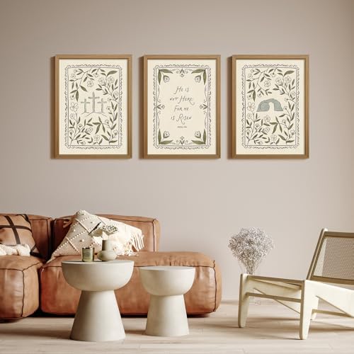 Christian Floral Wall Art Bible Verse Posters Scripture Flower Canvas Wall - Image 4