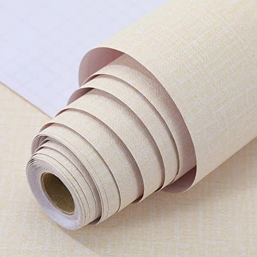 Peel and Stick Wallpaper Beige Grass Cloth Wall Paper by LOVADA