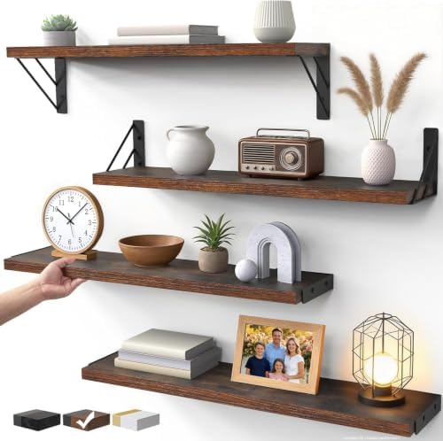 BAYKA 22.4 Inch Long Wall Mounted Floating Shelves by Bayka