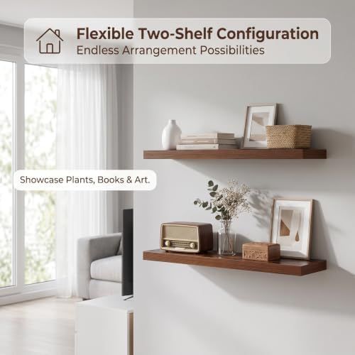 Lufia Floating Wall Shelves, MDF - Image 5