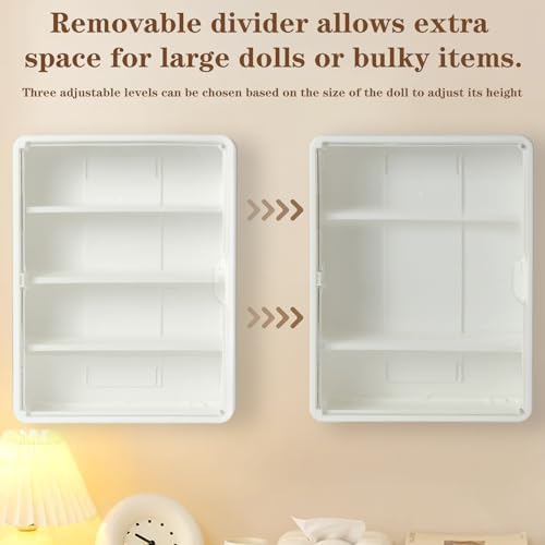 4-Tier Clear Display Case for Figures, Wall-Mounted Trinket Display Shelves - Image 7