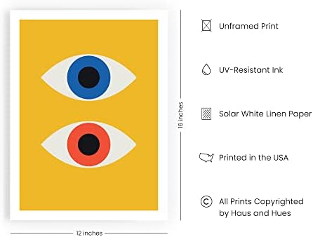 HAUS AND HUES Abstract Wall Art – Retro Geometric Prints, Bauhaus Style Evil - Image 2