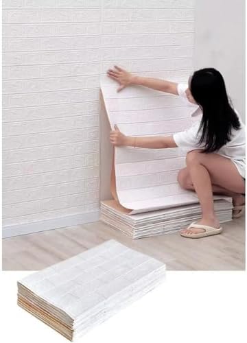Waterproof Wall Panels 27.5" x 196.8" Faux Brick Wallpaper Peel and Stick Art - Image 6