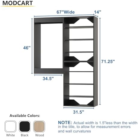 Modular Closet System, Wood Closet Tower Storage - Image 2