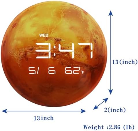 Nbdeal 13" Digital Wall Clock - Image 6