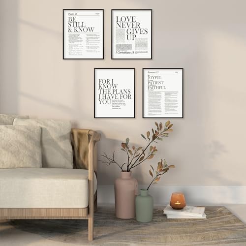Locomiss Black and White Christian Wall Art Decor, Modern Bible Verse Prints - Image 5