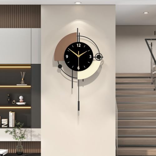 FLEBLE Analog Clock Silent Modern Large Wall Clocks by DecorationWallClock