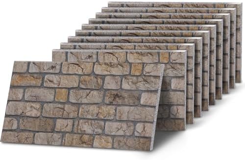 K&B Panels 3D Wall Panels, Rustic Brick Effect Styrofoam Wall Panelling Kit by Unknown