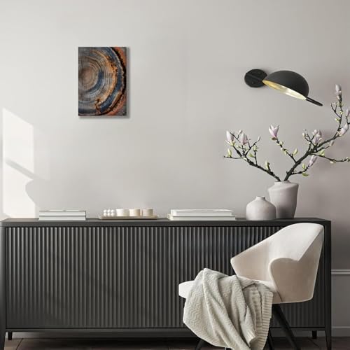 Tree Ring Wall Art Canvas, Modern Nature Decor - Image 2