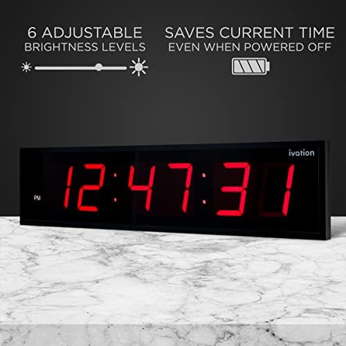 Ivation Oversized Digital Wall Clock - Image 4