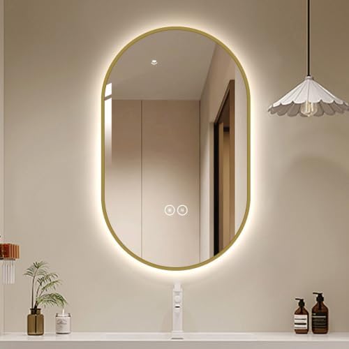 LAIYA 36x22 Inch Oval LED Bathroom Mirror by LAIYA
