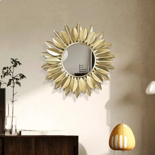 Wall Mirrors Decorative 30" Country-Style Gold Round Mirrors - Image 6