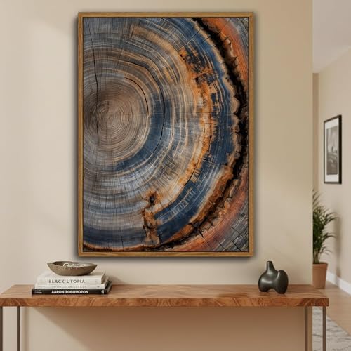 Tree Ring Wall Art Framed, Modern Nature Decor - Image 2