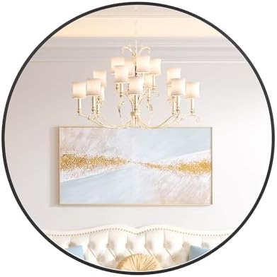 18 inch Round Mirror for Wall, Round Bathroom Mirror for Wall Decor, Wall by Garvee