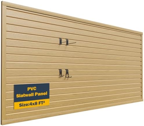 Slat Wall Paneling 4 x 8ft, Slatwall Garage Wall Organizer by FOFARY