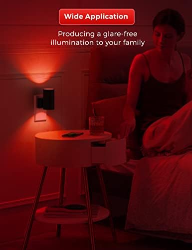L LOHAS LED Red Night Light, Circadian Night Lights Plug into Wall, 2 Pack - Image 6