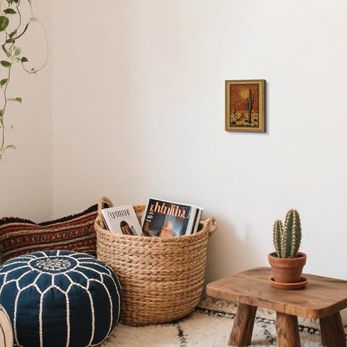 Framed Vintage Desert Cactus Wall Art, Desert Giant Cactus Canvas Print - Image 7