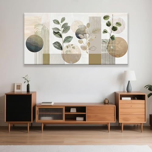 Large Boho Green Wall Art For Living Room Prints 35x70 In Green Botanical Boho - Image 4