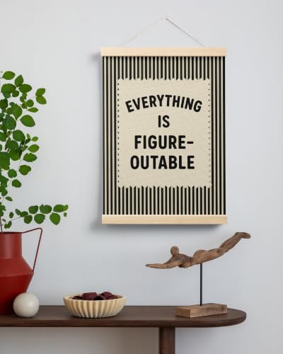 FGFK Everything Is Figureoutable Inspirational Wall Art Poster Hanger Frame - Image 3