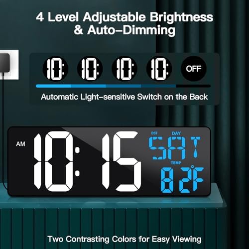 17" Large Digital Wall Clock - Image 2