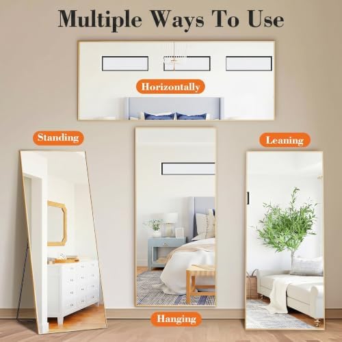DUMOS 63"x20" Full Length Floor Mirror, Full Body Mirror - Image 5