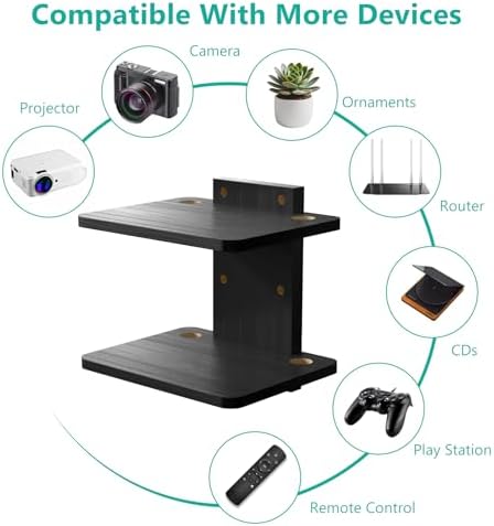 WALI 2 Tier Floating TV Wall Shelf - Image 6