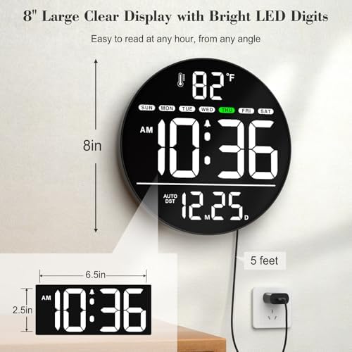 WallarGe Electric Large Digital Wall Clock - Image 2