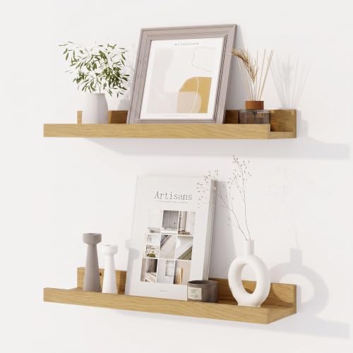 Dreamland Picture Ledge Shelf for Wall, Floating Shelves Set of 2, 18 inch Long by Dreamland