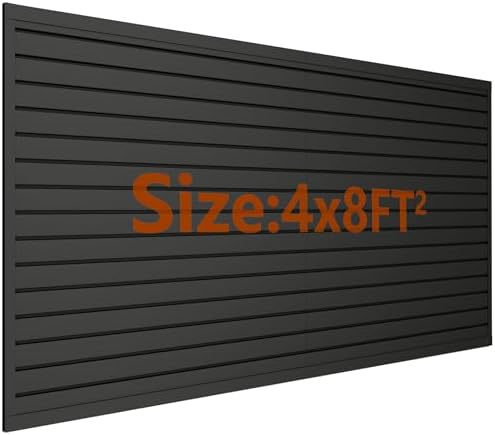 Slat Wall Paneling 4ft x 8ft, Slatwall Panel PVC Garage Storage System by Unknown