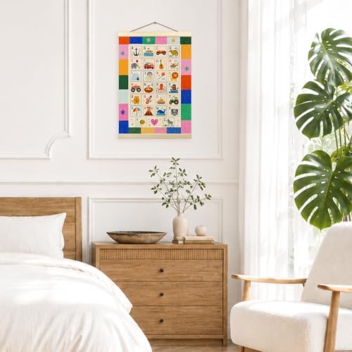 madalo Colorful Funny Alphabet Wall Art Poster Hanger Frame 12x16 - Image 4