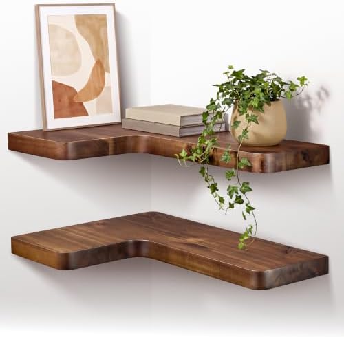 BATODA Corner Floating Shelves 17” x 12” by BATODA