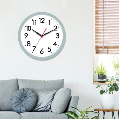 AKCISOT 12 Inch Wall Clock, Silent Battery Operated Analog Clock - Image 7