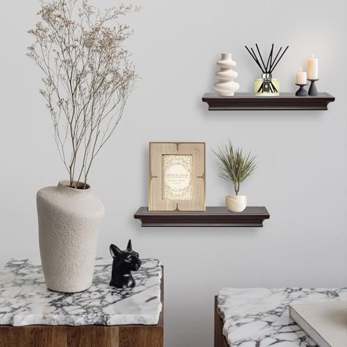 AHDECOR Elegant Floating Shelves, Decorative Wall Shelves - Image 2